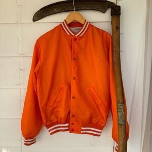 Vintage orange bomber jacket